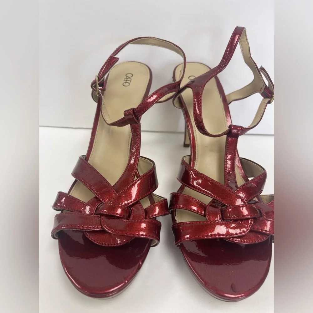 Cato’s 11 wide shiny red heels - Picture 5 of 5